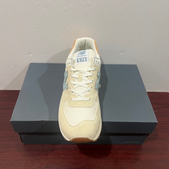 New Balance 574, ML574RF2, Tan & Blue - Picture 6 of 13